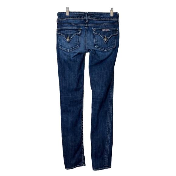 Hudson Collin Jeans Back Flap Pocket 2 Button Front Elm Dark Wash Size 25 - Picture 3 of 11